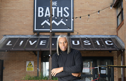 Marcus Harris-Noble outside The Baths